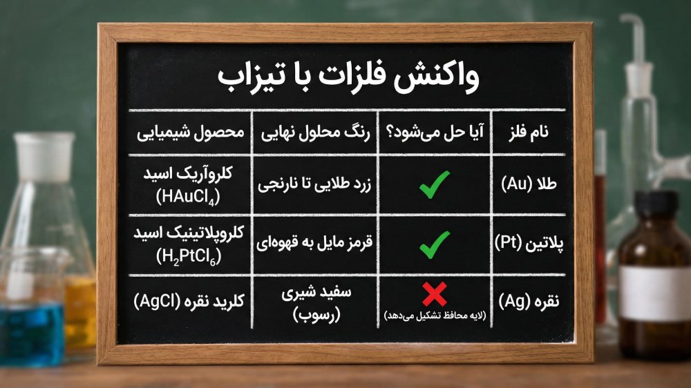 واکنش تیزاب با فلزات